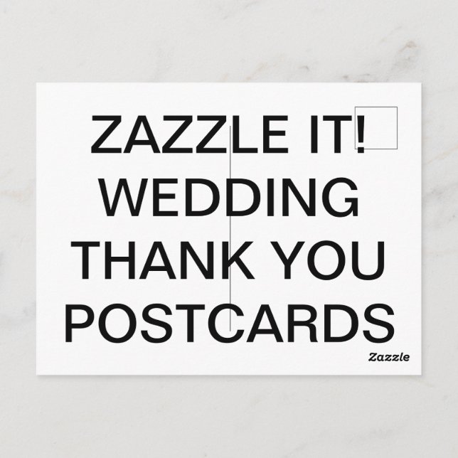 Custom Personalised Wedding Thank You Postcard (Back)