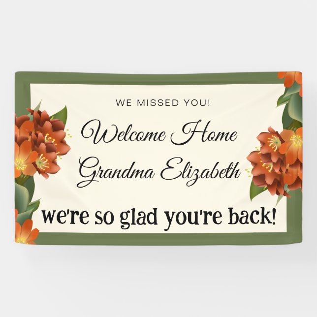 Custom Personalised Welcome Home Sign (Horizontal)