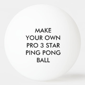 Custom Personalised White 3 Star Ping Pong Ball