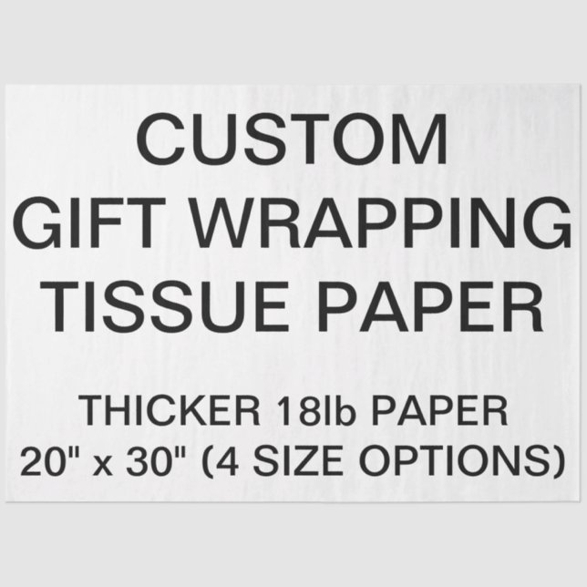 Custom Personalised White Tissue Paper For Gifts (Front)