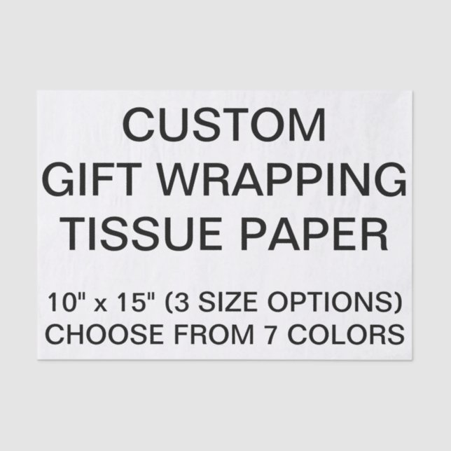 Custom Personalised White Tissue Paper For Gifts (Front)