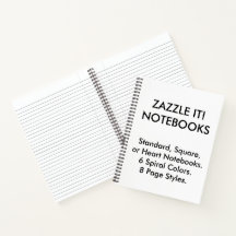 Custom Personalised Wide Ruled Lined Notebook