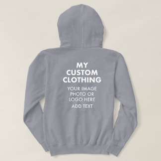 Custom Personalised WOMEN'S GREY HOODIE