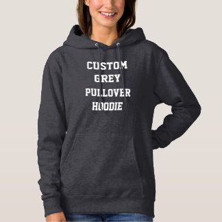 Custom Personalised Women's GREY PULLOVER HOODIE