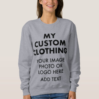 Custom Personalised WOMEN'S GREY SWEATSHIRT