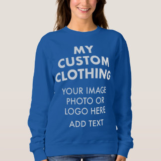 Custom Personalised WOMEN'S ROYAL BLUE SWEATSHIRT