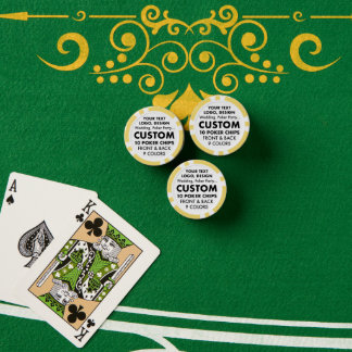 Custom personalised YELLOW Poker Chips (10)