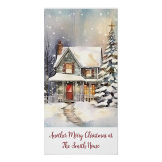 Custom Personalised Your Own Text Image Holiday Poster