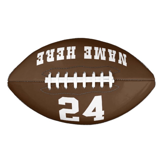 CUSTOM PERSONALIZE NUMBER NAME TYPOGRAPHY FOOTBALL (Front)