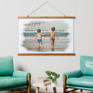 Custom Personalize Photo Template w/ Our Gang Text Hanging Tapestry