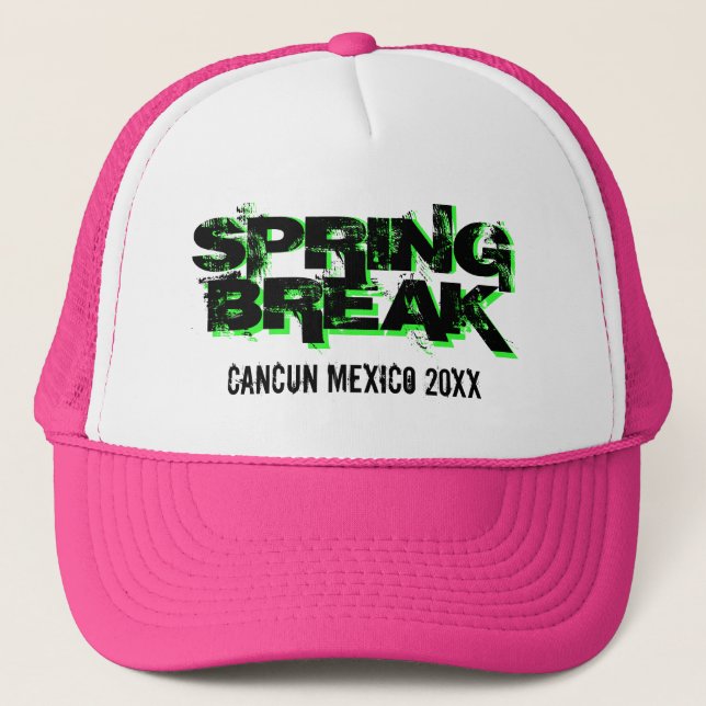 Custom personalized 2022 Spring Break party Trucker Hat (Front)