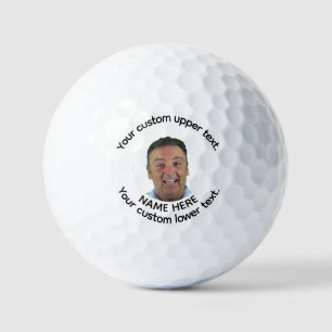 Custom Personalized 3-Line Text & Photo Golf Balls