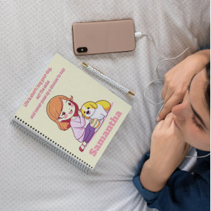 Custom Personalized Dog Puppy lover gift Notebook