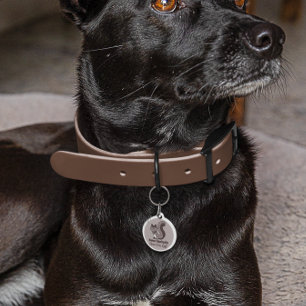 Custom Personalized Dog Tag Chasing Squirrels