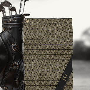 Custom Personalized Elegant Golfer Monogrammed Golf Towel