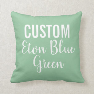 Custom Personalized ETON BLUE GREEN Throw Pillow
