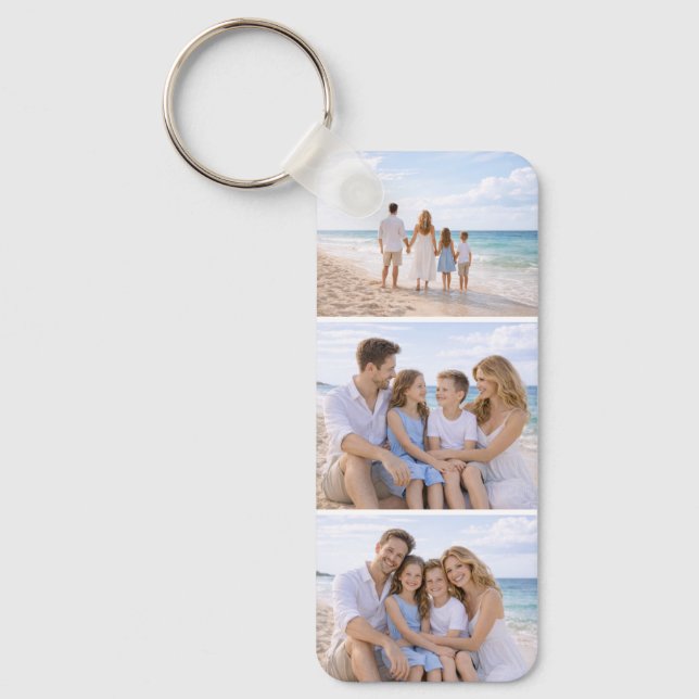 Custom Personalized Family Photo Key Ring (Front)