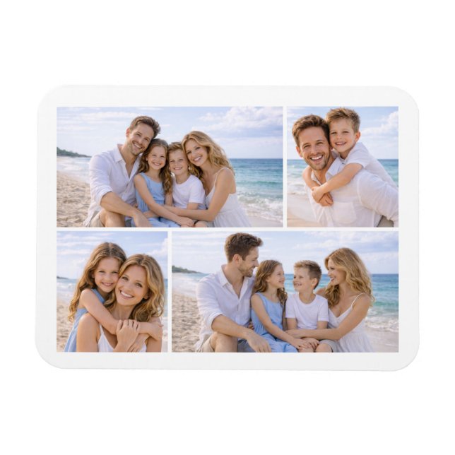 Custom Personalized Family Photo Magnet (Horizontal)