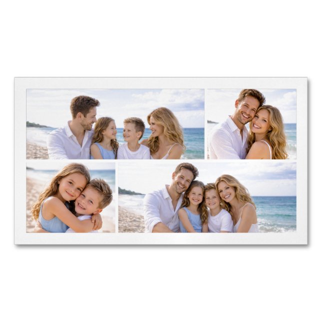Custom Personalized Family Photo Magnetic Business Card (Front)