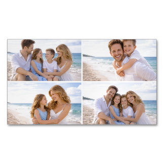 Custom Personalized Family Photo Magnetic Business Card
