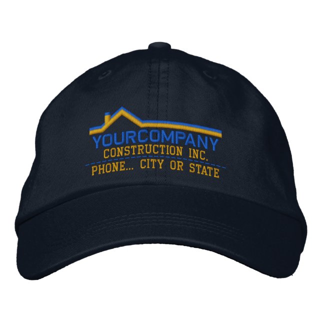 Custom Personalized for Your Construction Business Embroidered Hat (Front)