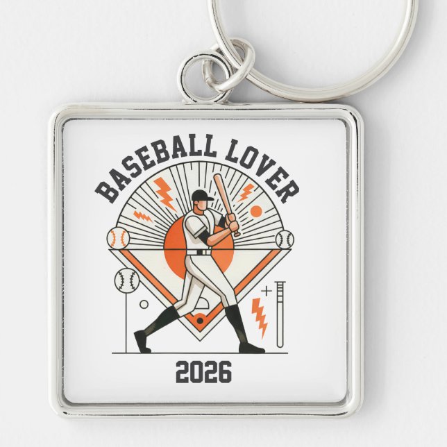 Custom Personalized Global Baseball 2026 Key Ring (Front)