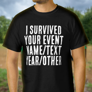 Custom Personalized I Survived Your Text Vintage T-Shirt