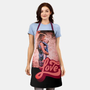 Custom personalized love photo print apron