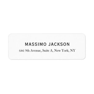 Custom personalized minimalist address name return address label