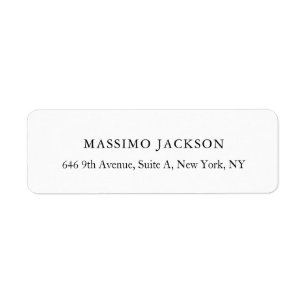 Custom personalized minimalist address name return address label