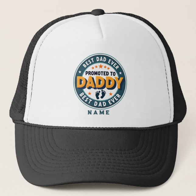 Custom Personalized Name Gift for Dad Trucker Hat (Front)