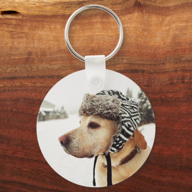 Custom Personalized Pet Photo Key Ring (Front)