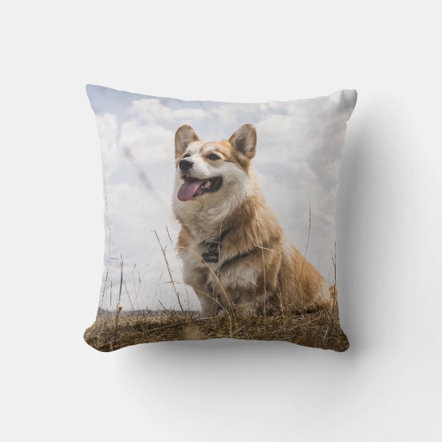 Custom Personalized Pet Photo Throw Pillow (Front)