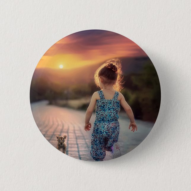 Custom Personalized Photo  6 Cm Round Badge (Front)