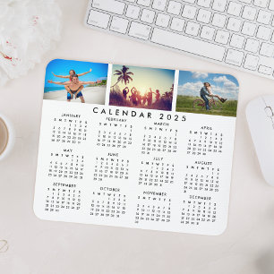 Custom Personalized Photo Collage 2020 Calendar Mouse Pad
