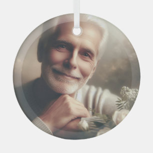 Custom Personalized Photo Glass Tree Decoration