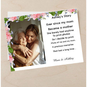 Custom personalized photo message for Mother's Day Holiday Postcard