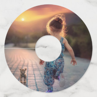 Custom Personalized Photo  Wine Glass Tag