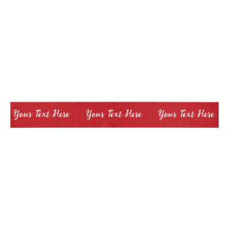 Custom Personalized Red Ribbon Grosgrain Ribbon