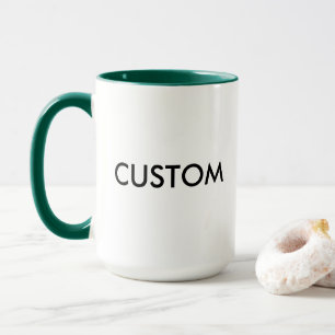 Custom Personalized Ringer 15oz Mug - HUNTER GREEN