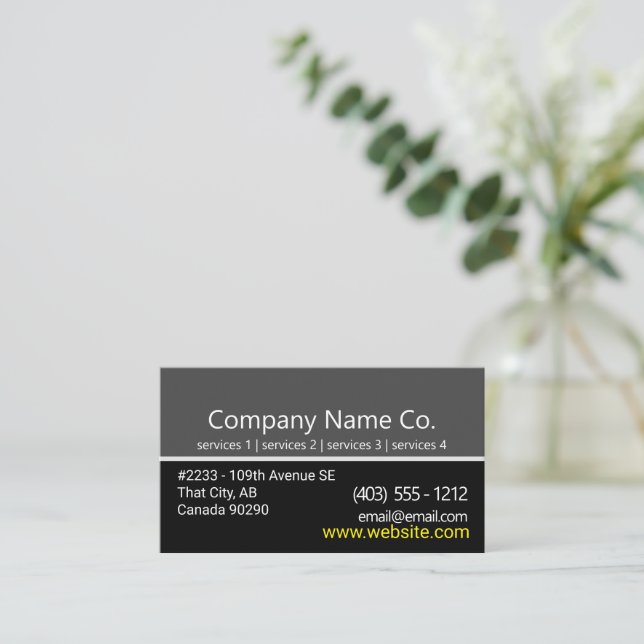 Custom Personalized Rustic Business Card Template (Standing Front)