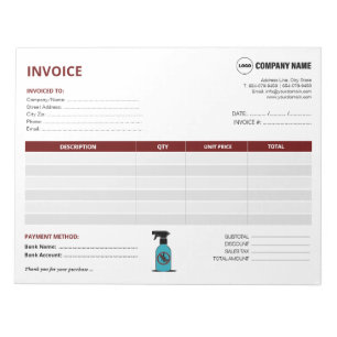 Custom Pest Control Invoice Template Notepad