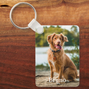 Custom Pet 2 Photo Name Keepsake Dog Lovers Key Ring