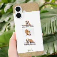 Custom Pet 3 Photo Collage and Name