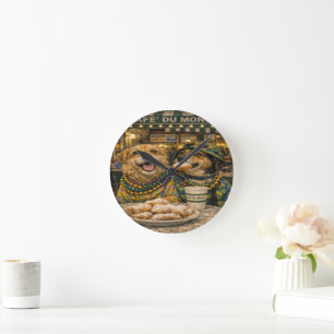 Custom Pet Art Acrylic Wall Clock – 10.75" Modern