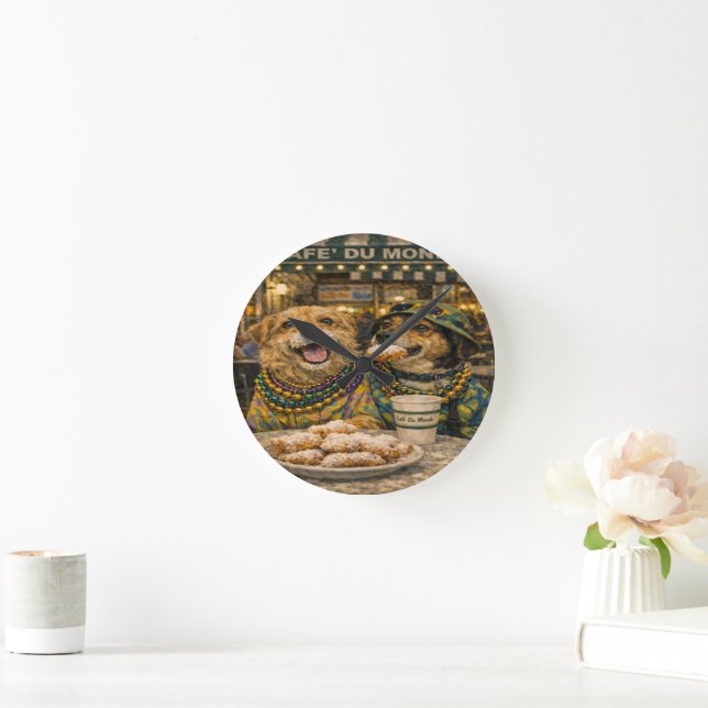 Custom Pet Art Acrylic Wall Clock – 10.75" Modern  (Home)