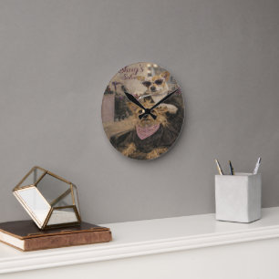 Custom Pet Art Acrylic Wall Clock – 10.75" Modern