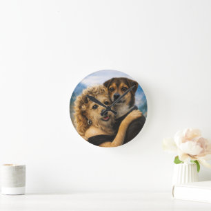 Custom Pet Art Acrylic Wall Clock – 10.75" Modern