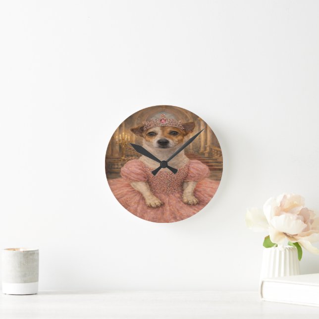 Custom Pet Art Acrylic Wall Clock – 10.75" Modern  (Home)