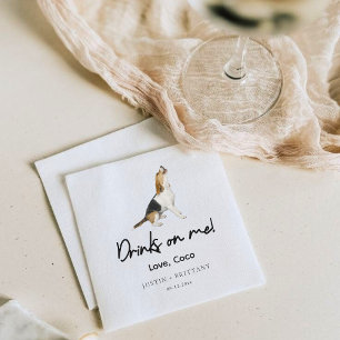 Custom Pet Beagle Wedding  Napkin